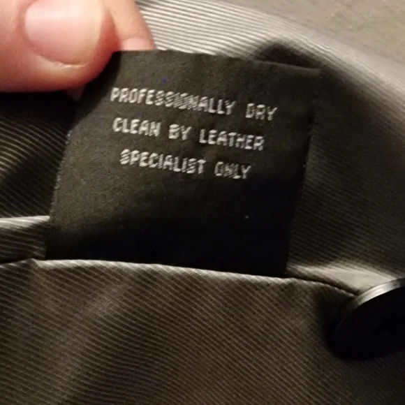 Leather Jacket, black, men's size small